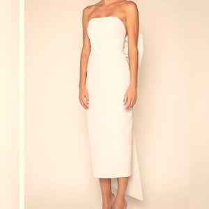 NWT PINK sheath column dress with bow detail